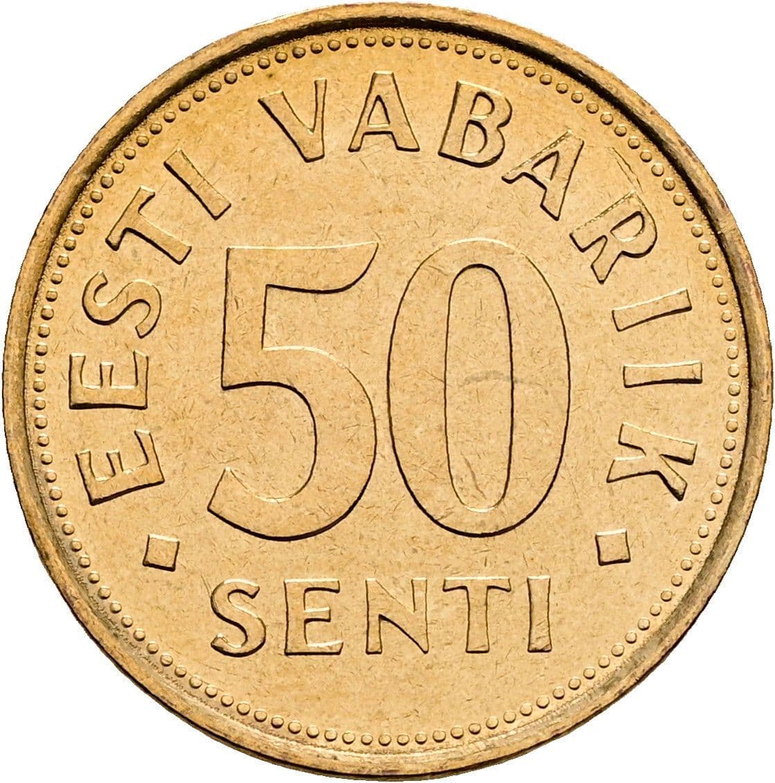 50 Senti 1992 – Vorderseite