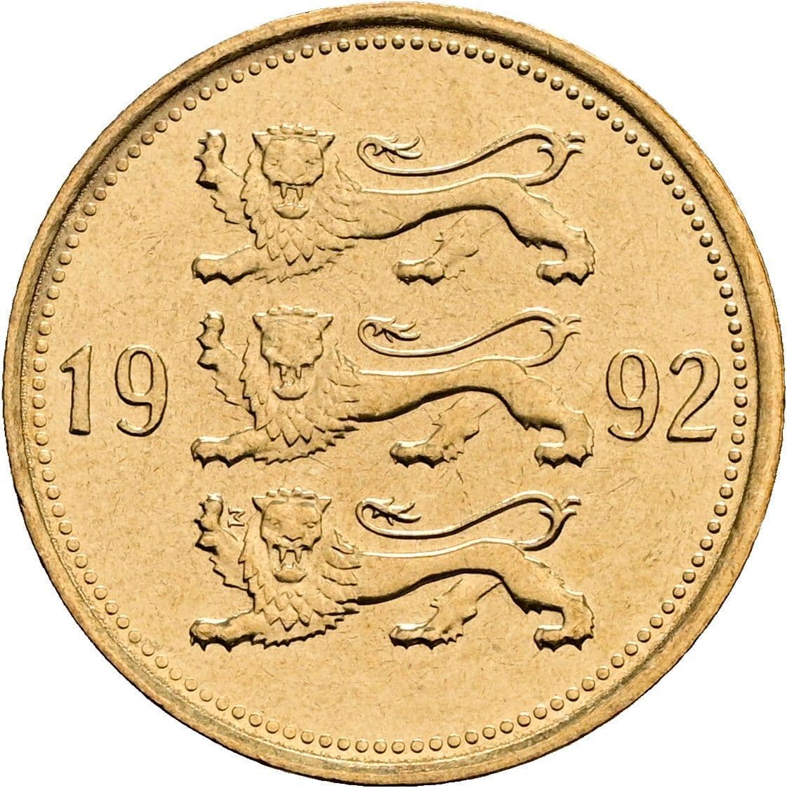 50 Senti 1992 – Rückseite