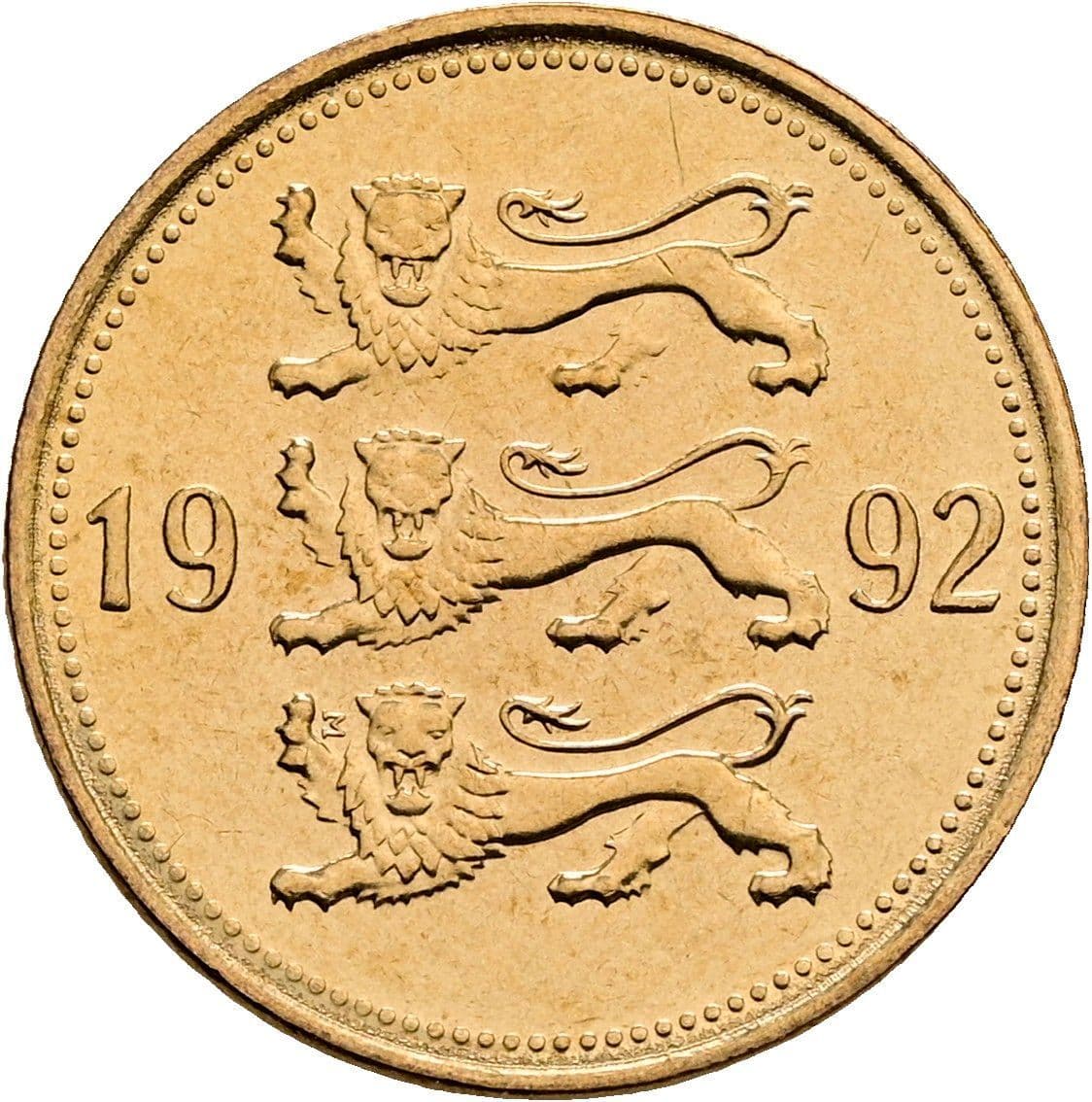 50 Senti 1992 – Rückseite