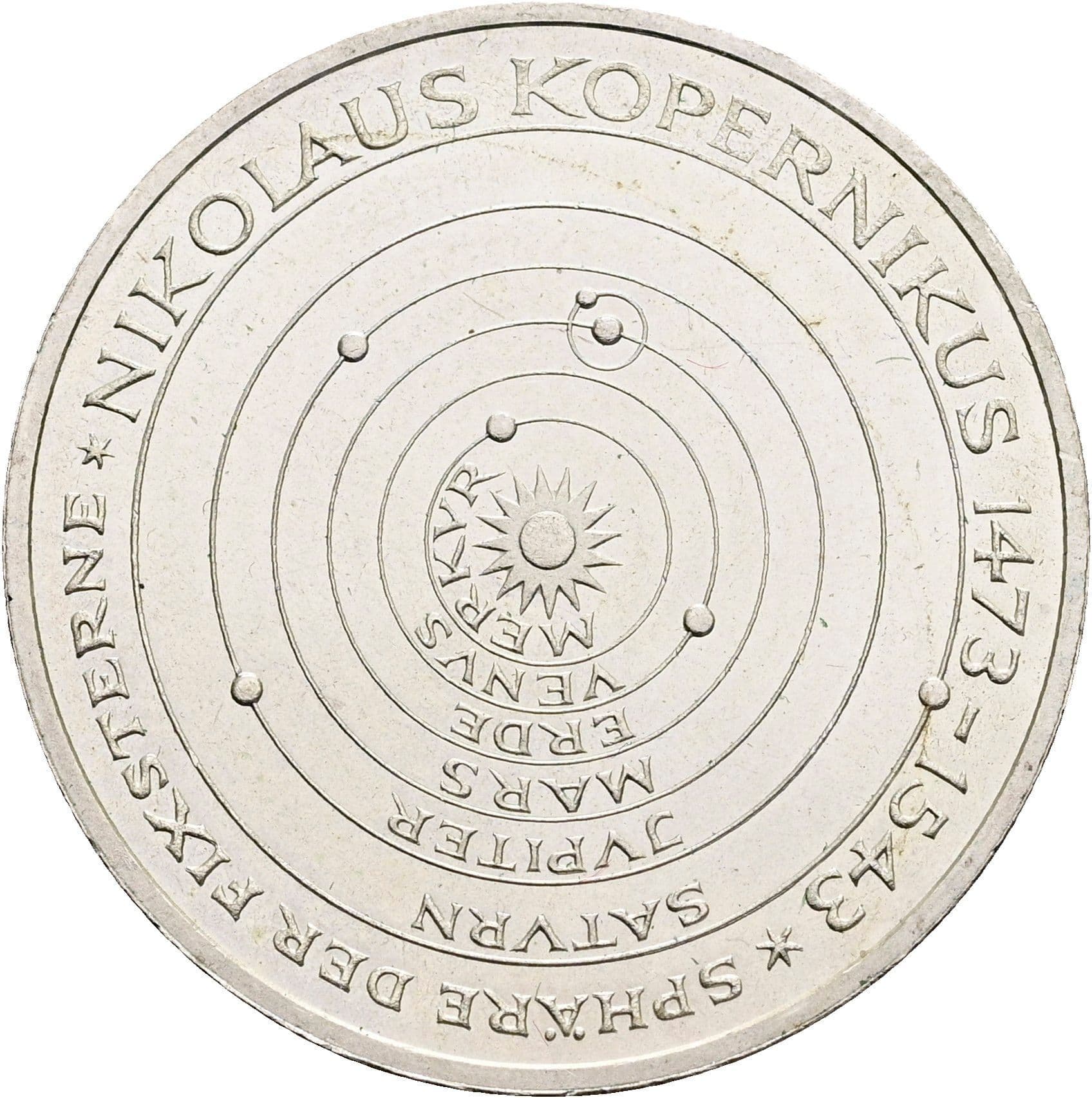5 Deutsche Mark 1973 J – Vorderseite