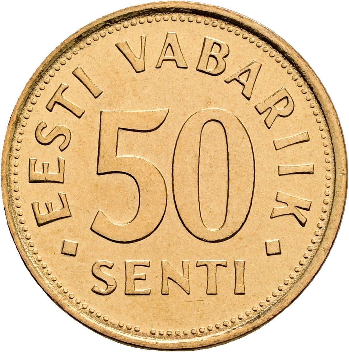 50 Senti 1992 – Vorderseite
