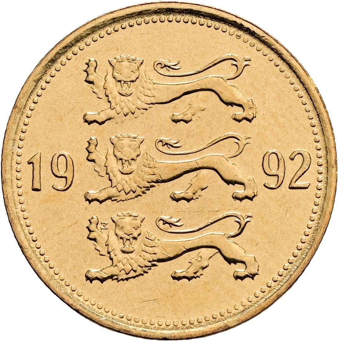 50 Senti 1992 – Rückseite