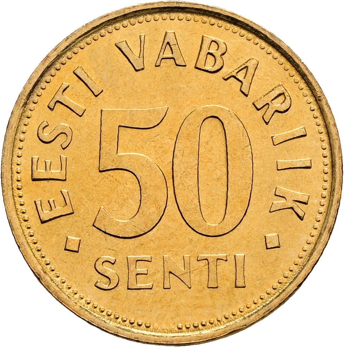 50 Senti 1992 – Vorderseite