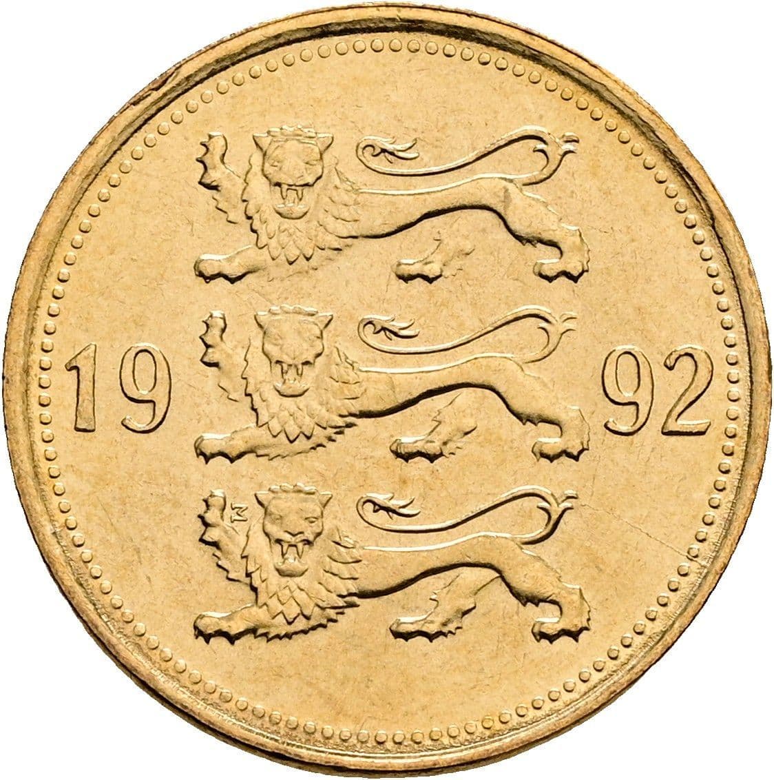 50 Senti 1992 – Rückseite