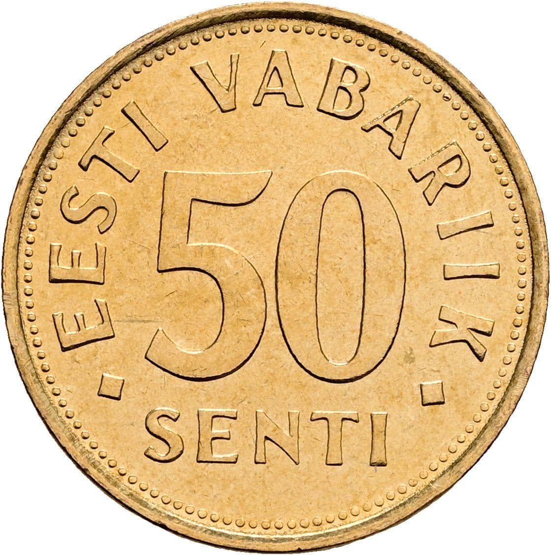 50 Senti 1992 – Vorderseite
