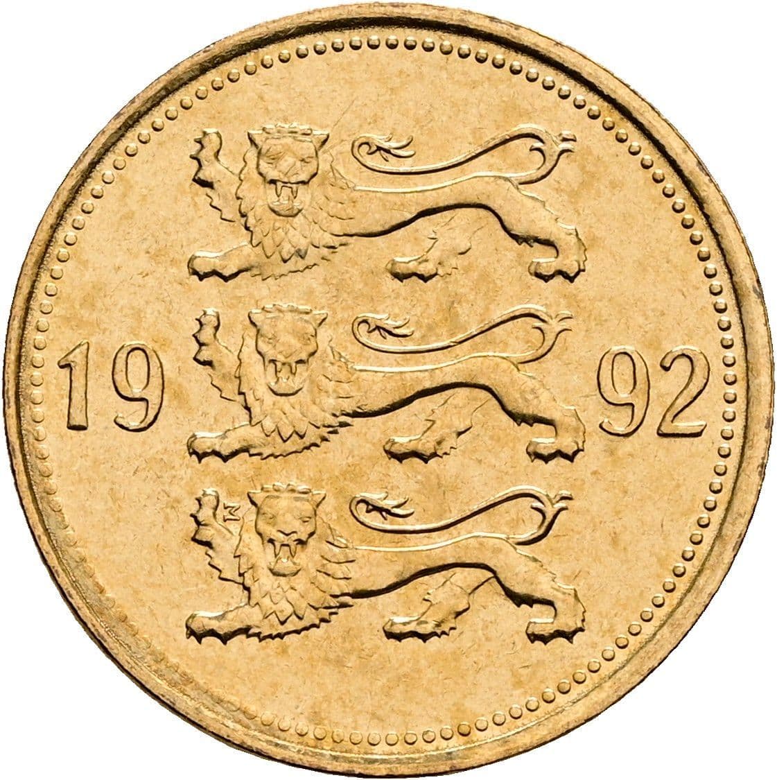 50 Senti 1992 – Rückseite