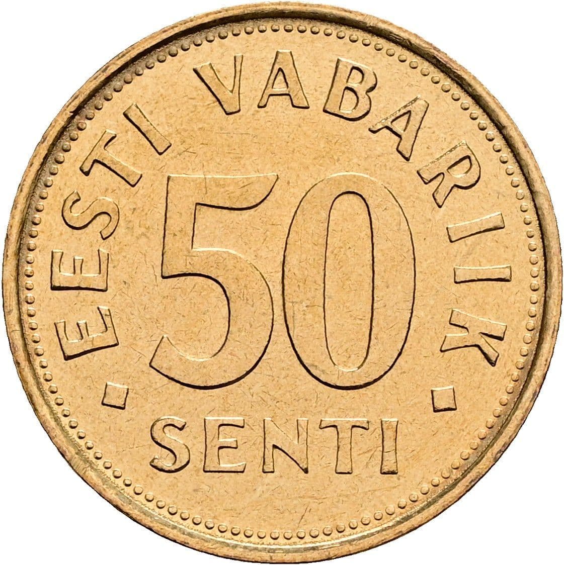 50 Senti 1992 – Vorderseite