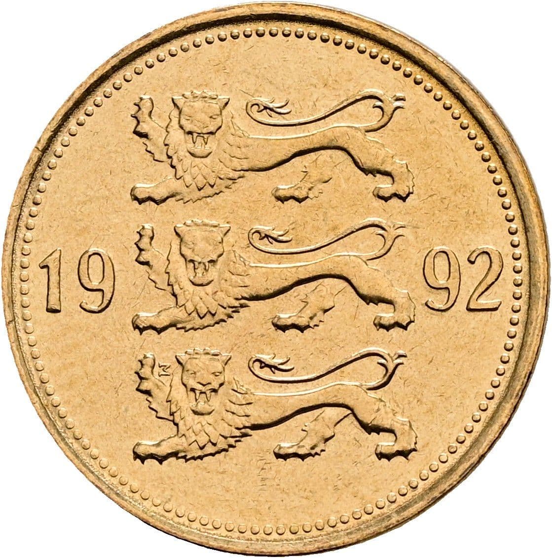 50 Senti 1992 – Rückseite