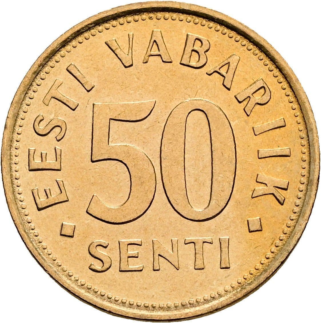 50 Senti 1992 – Vorderseite