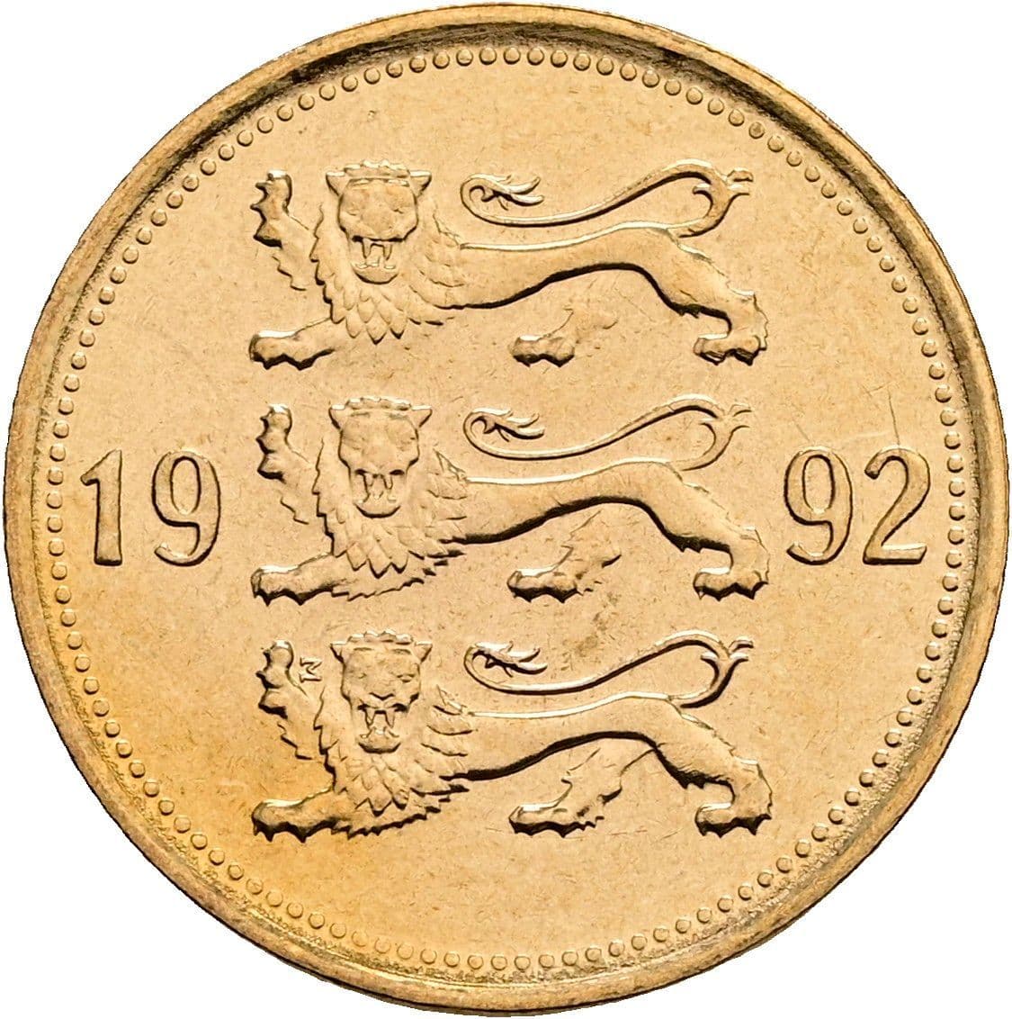 50 Senti 1992 – Rückseite