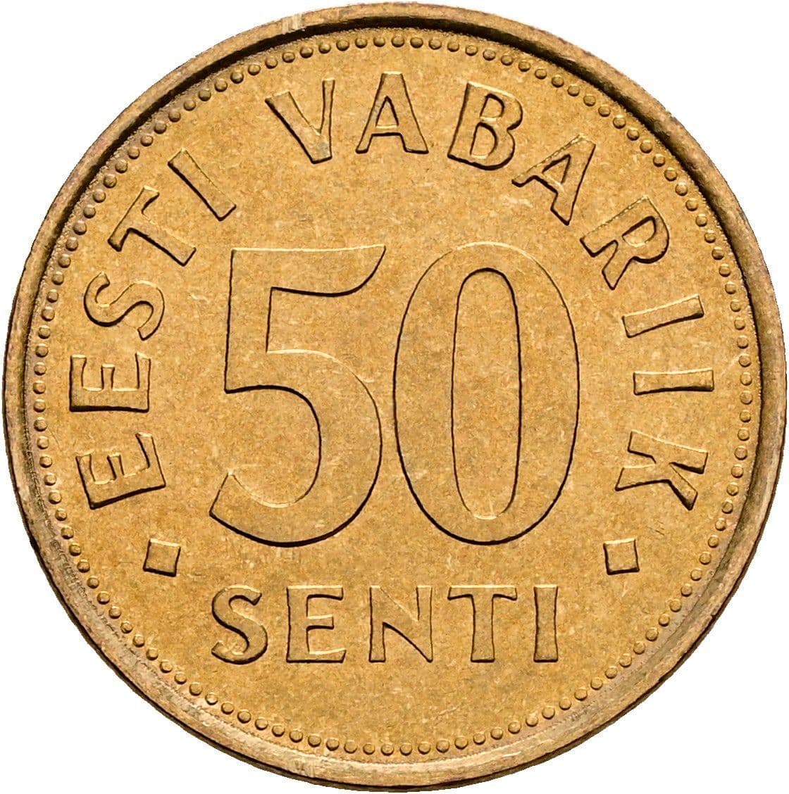 50 Senti 1992 – Vorderseite