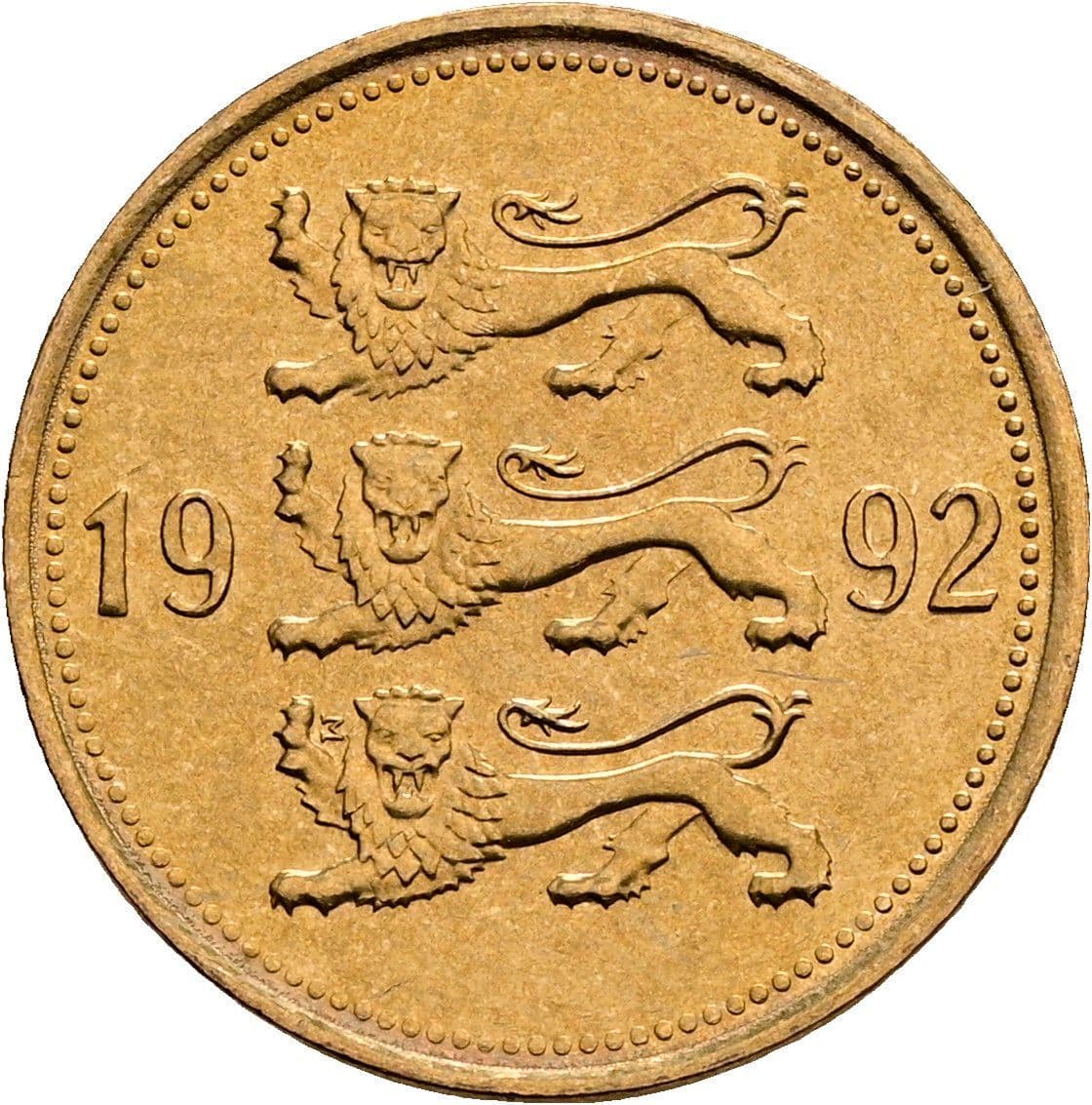 50 Senti 1992 – Rückseite