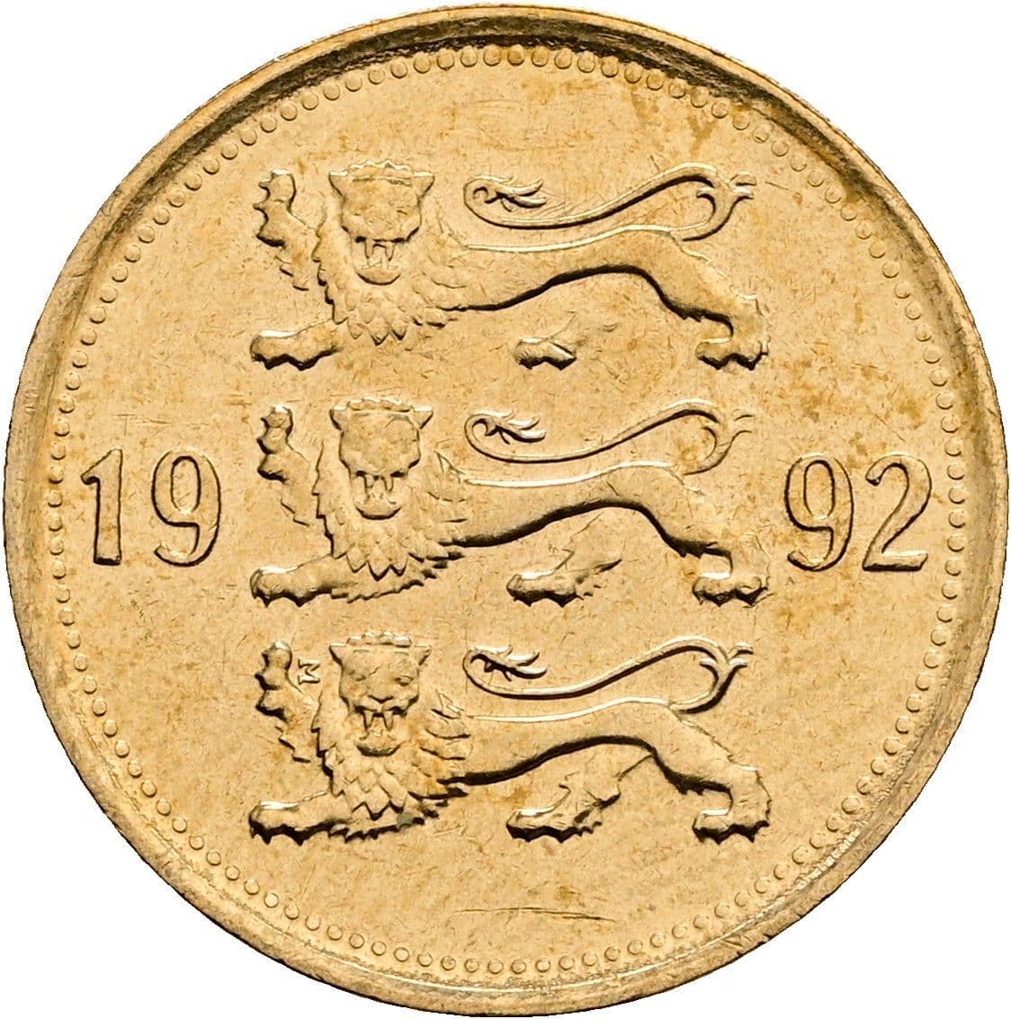 50 Senti 1992 – Rückseite