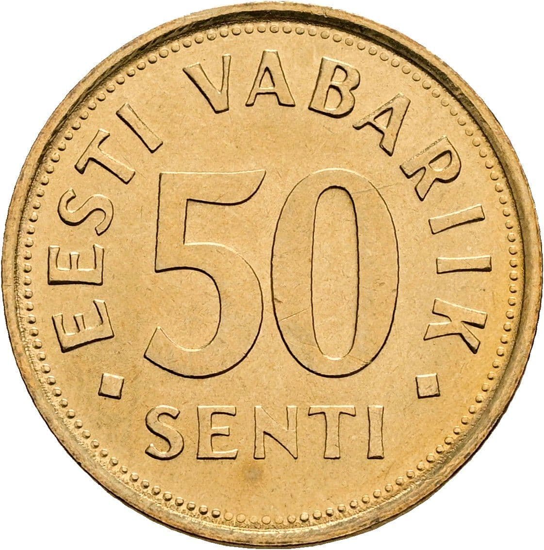50 Senti 1992 – Vorderseite