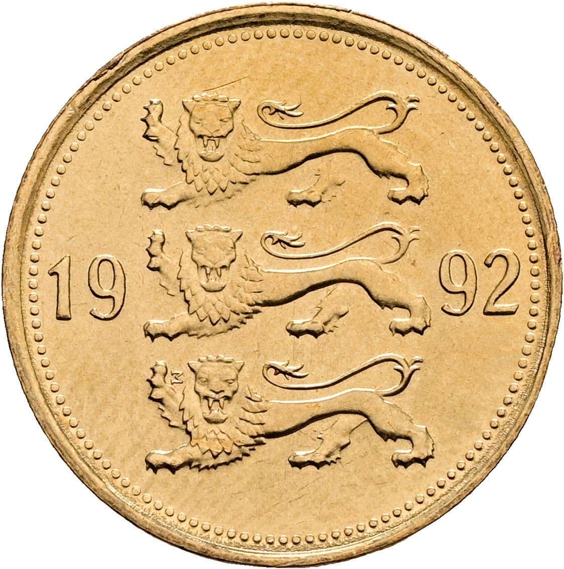 50 Senti 1992 – Rückseite