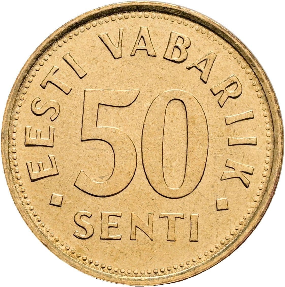 50 Senti 1992 – Vorderseite