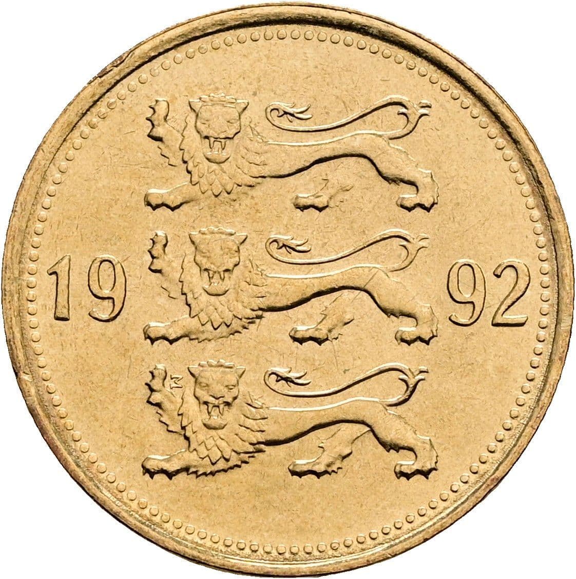 50 Senti 1992 – Rückseite