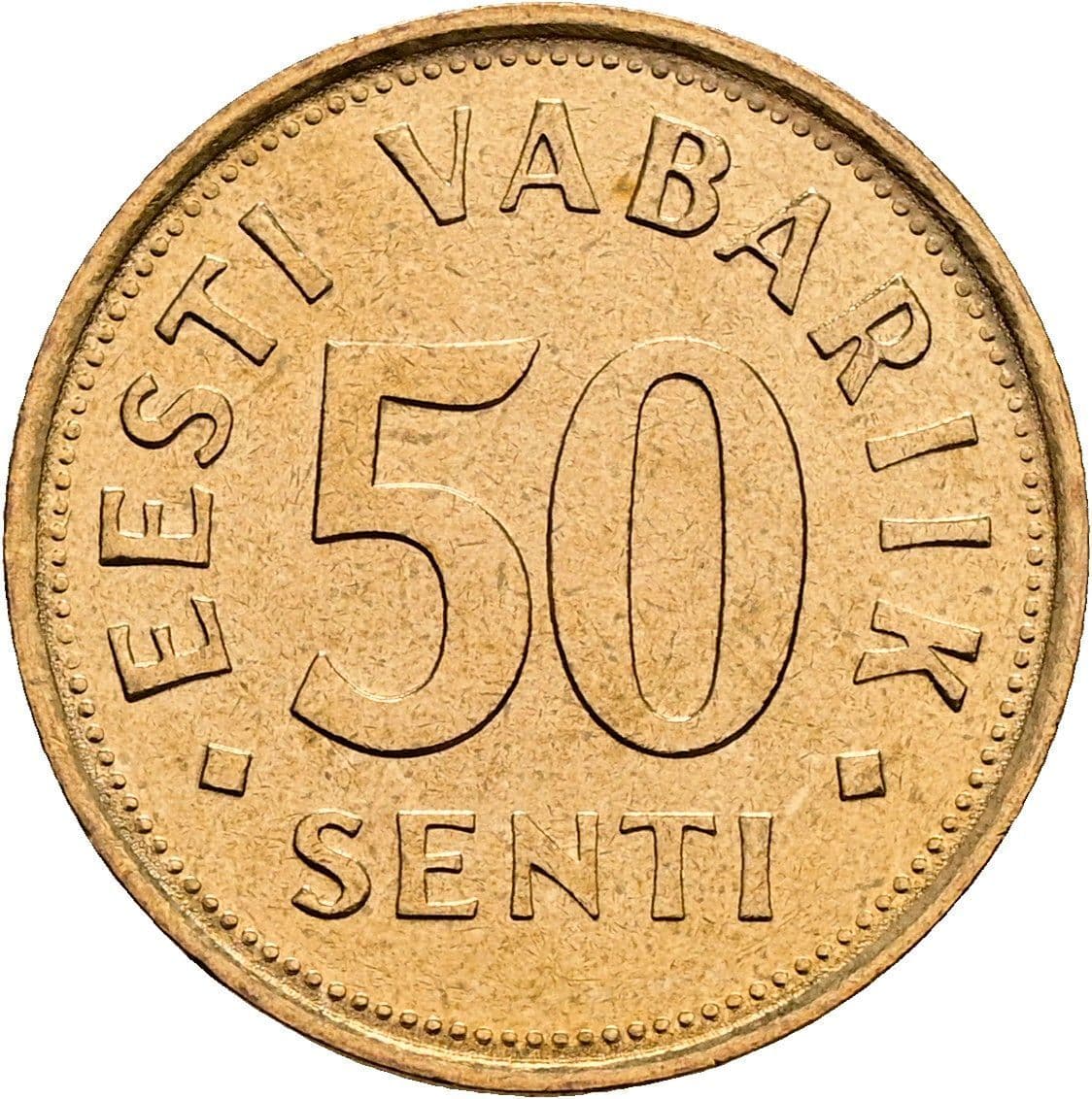 50 Senti 1992 – Vorderseite
