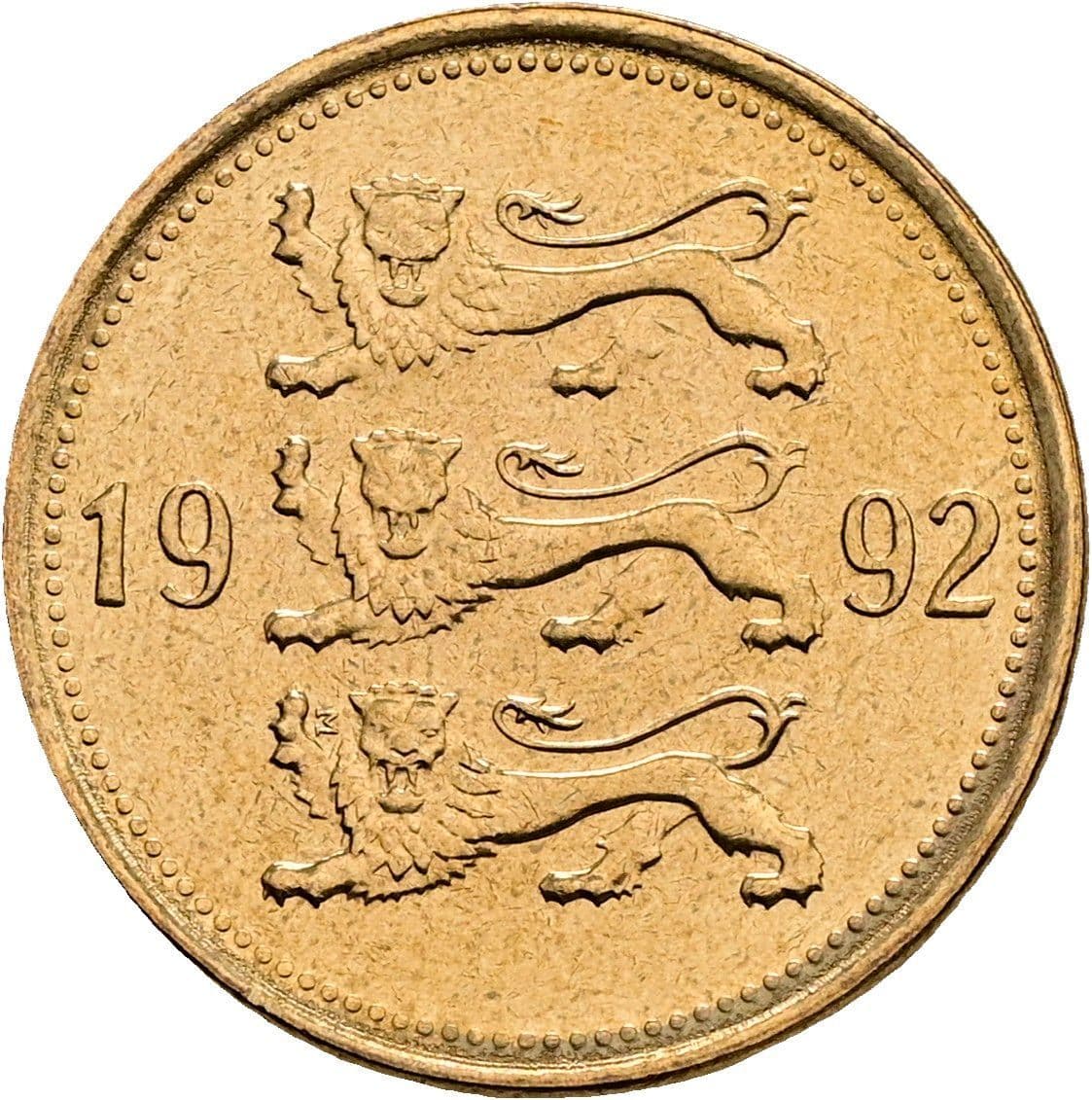 50 Senti 1992 – Rückseite