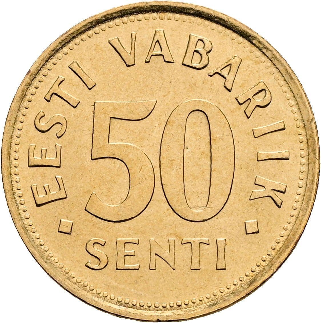 50 Senti 1992 – Vorderseite