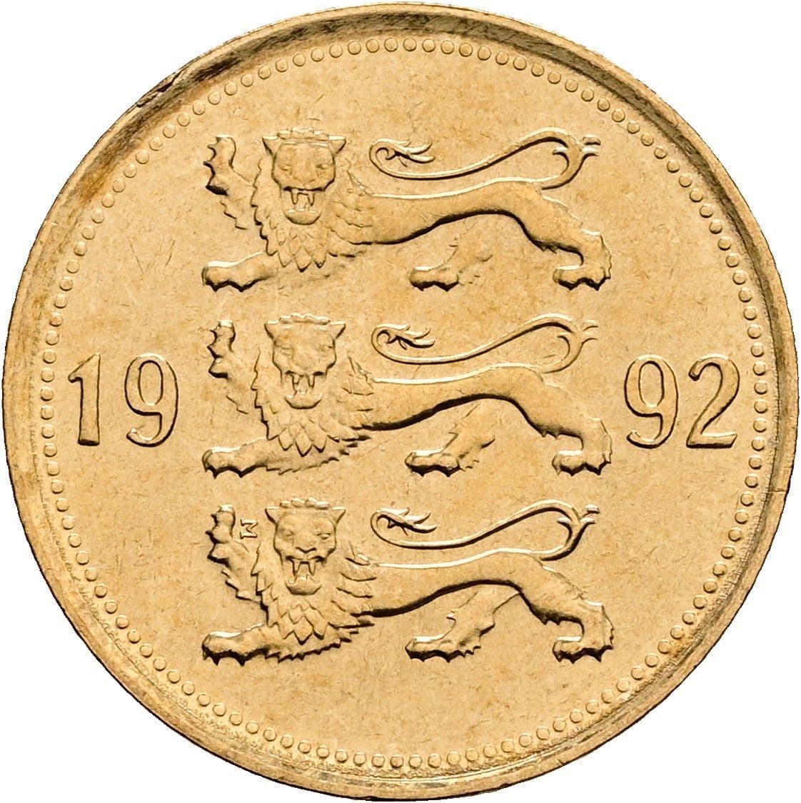 50 Senti 1992 – Rückseite