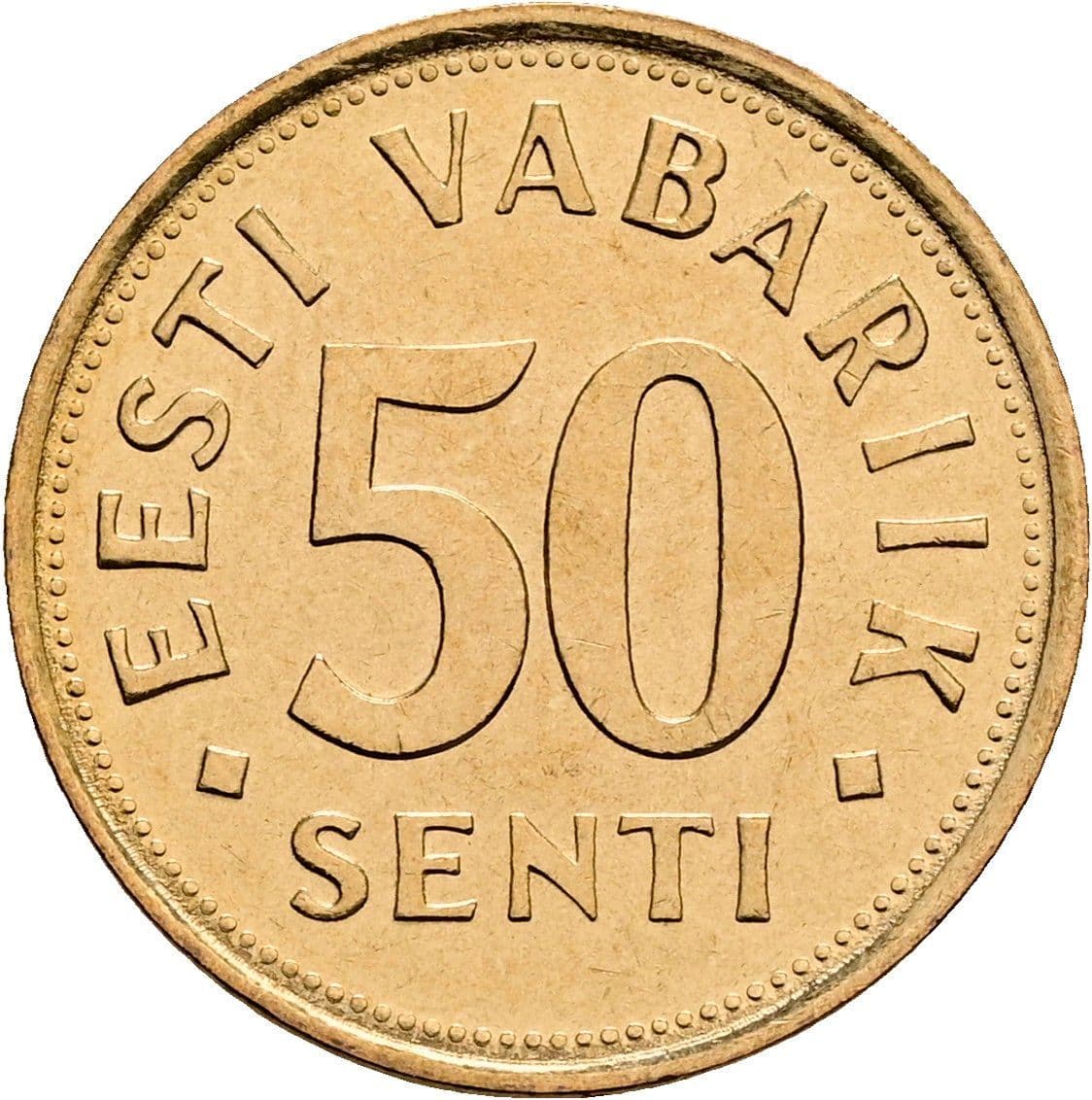 50 Senti 1992 – Vorderseite