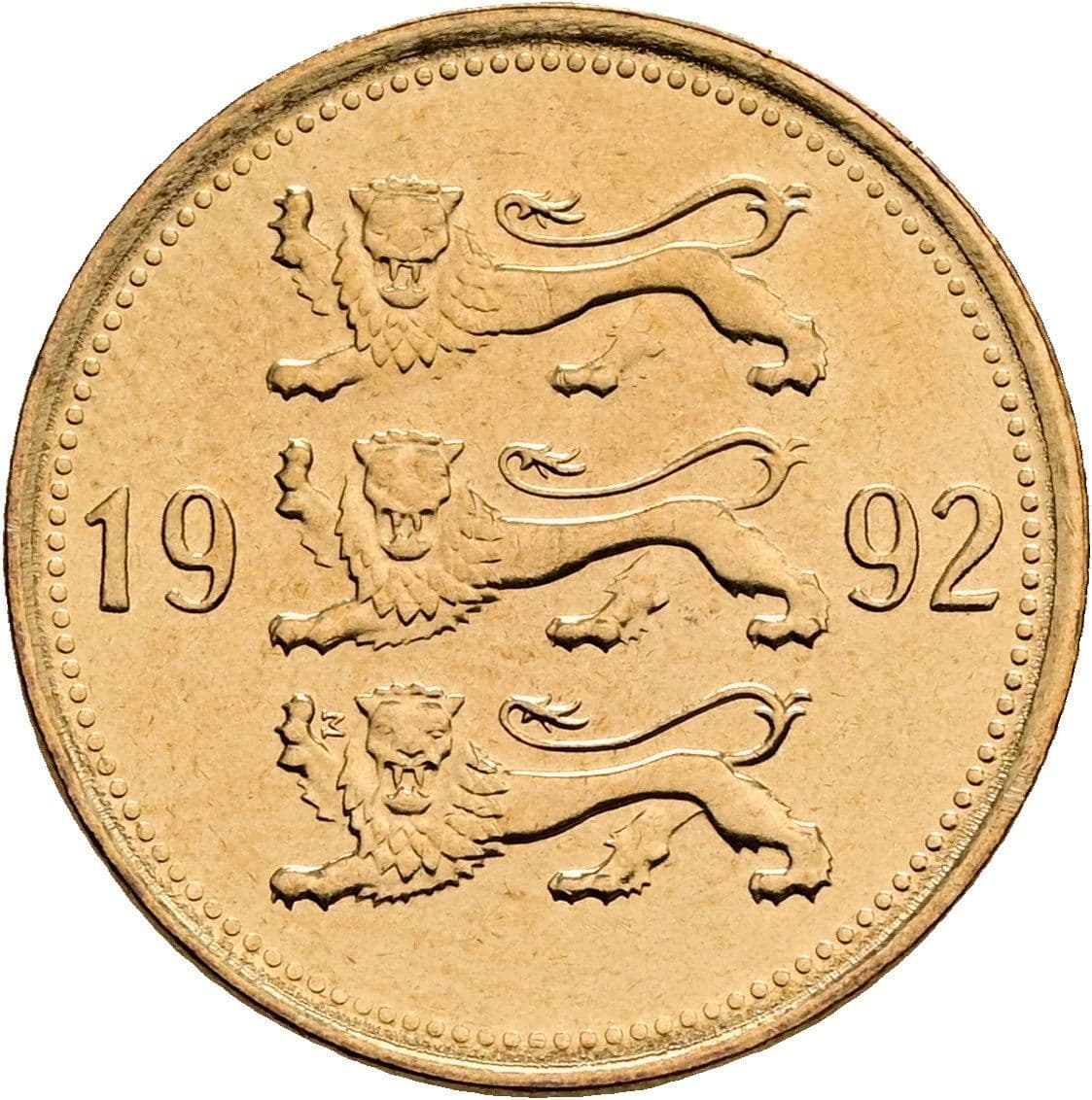 50 Senti 1992 – Rückseite
