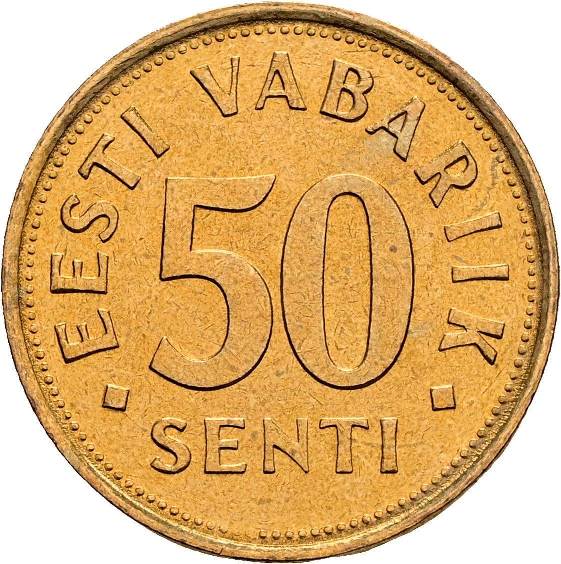 50 Senti 1992 – Vorderseite