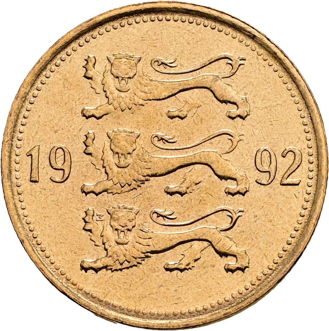50 Senti 1992 – Rückseite