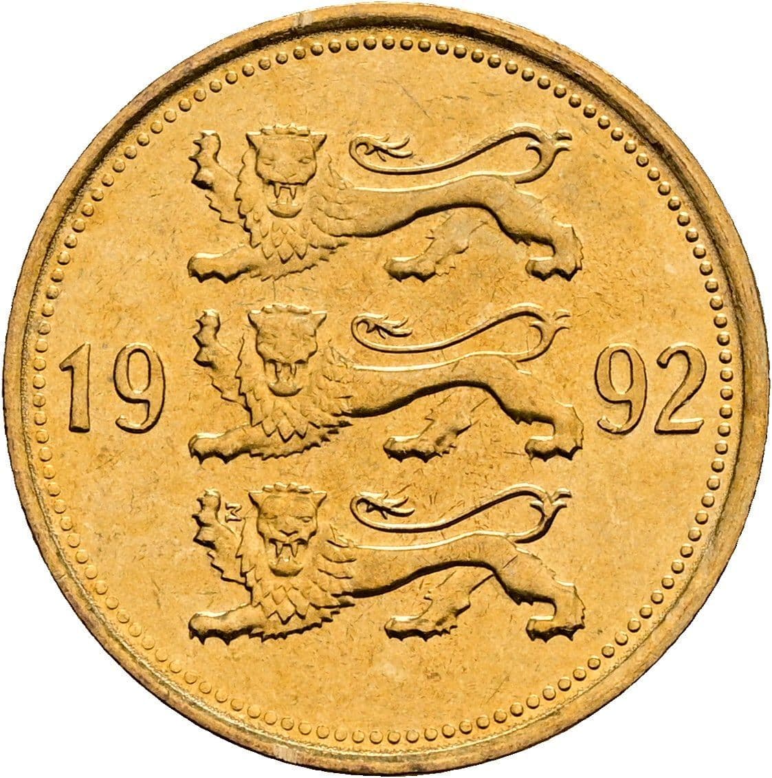 50 Senti 1992 – Rückseite
