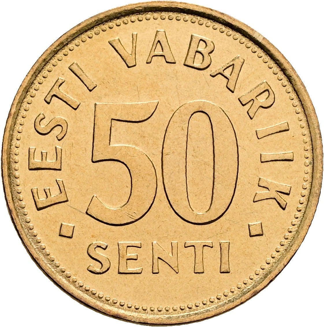 50 Senti 1992 – Vorderseite