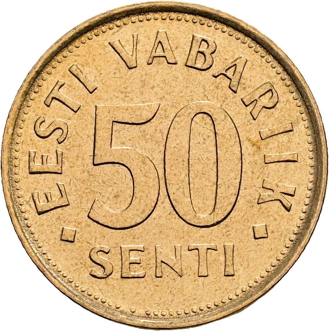 50 Senti 1992 – Vorderseite