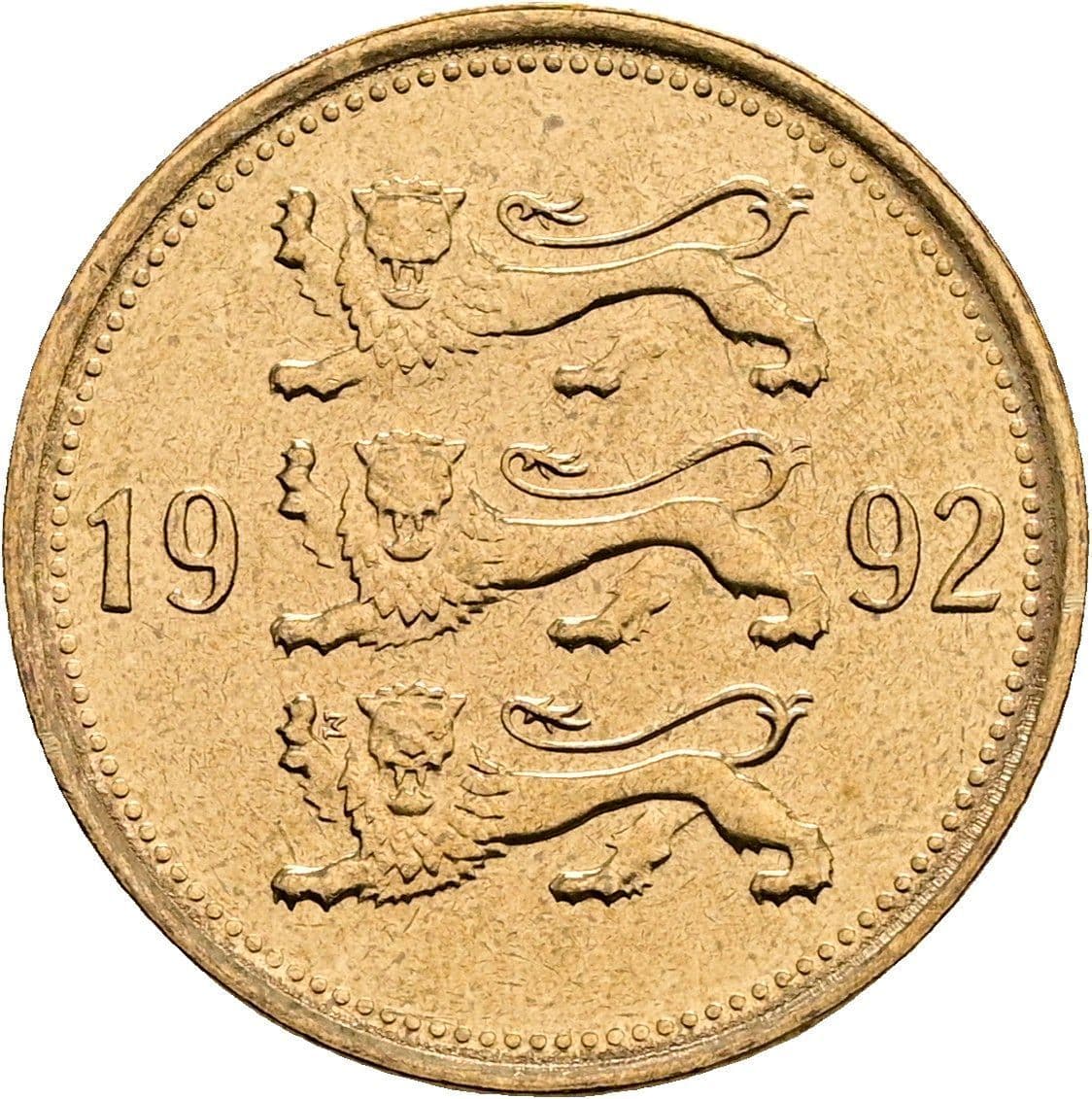 50 Senti 1992 – Rückseite