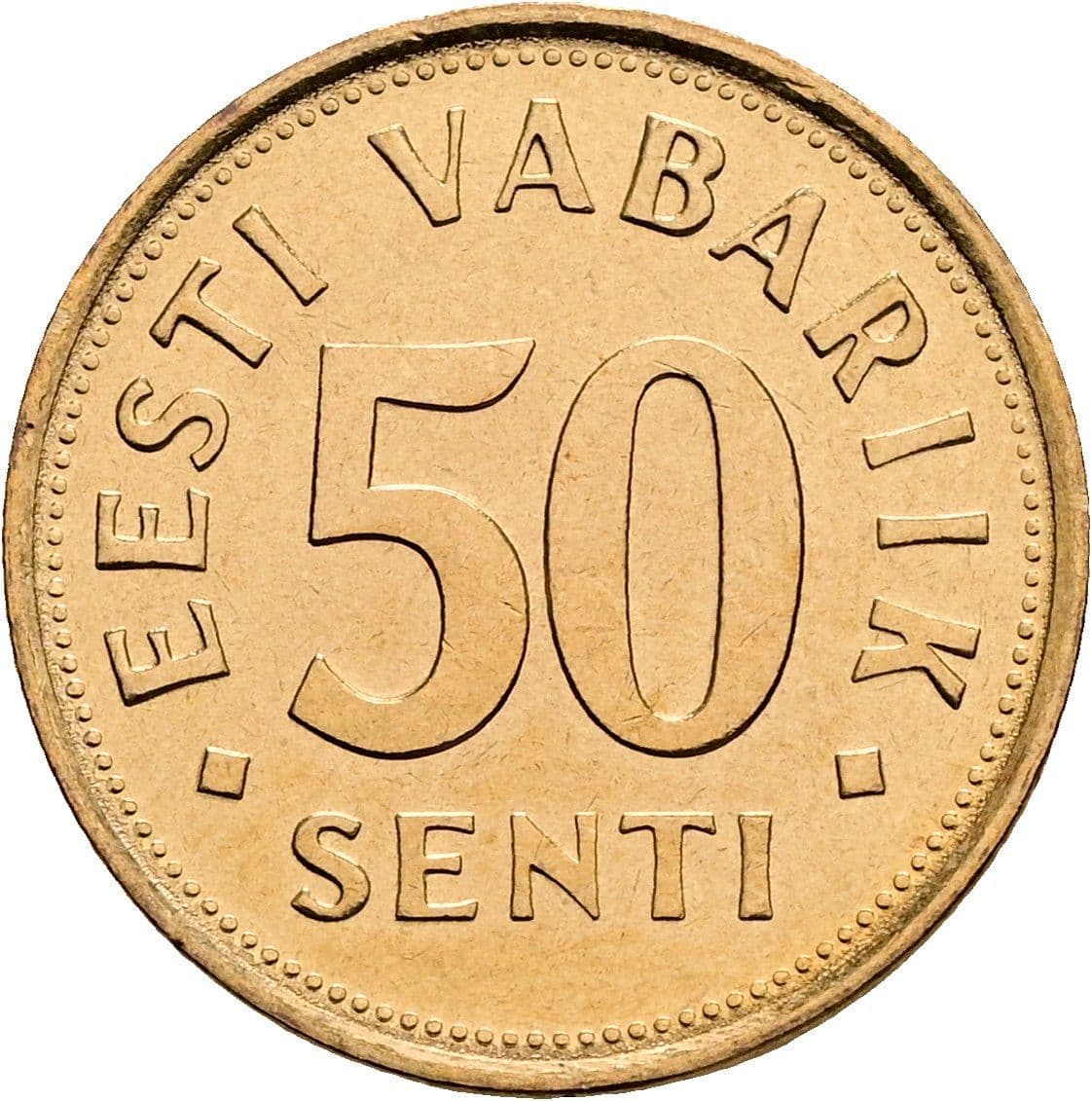 50 Senti 1992 – Vorderseite