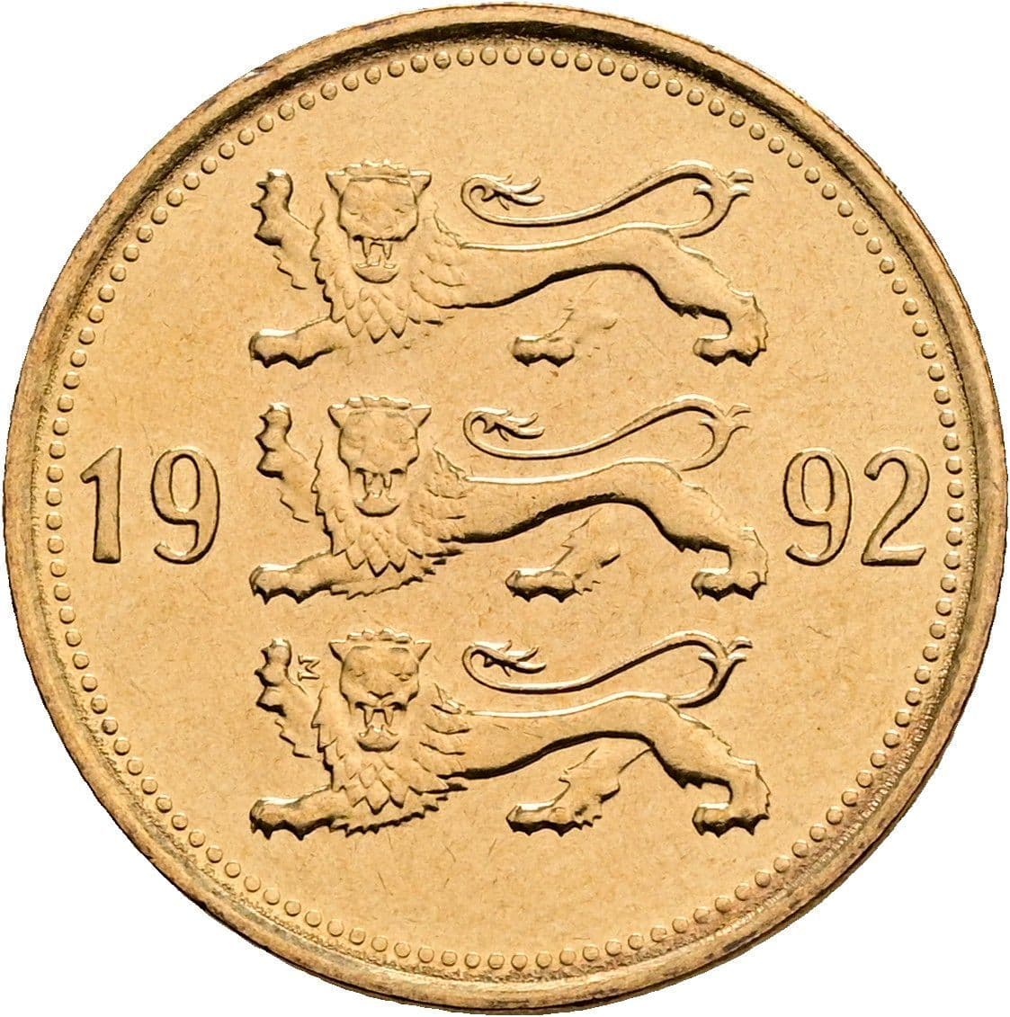 50 Senti 1992 – Rückseite