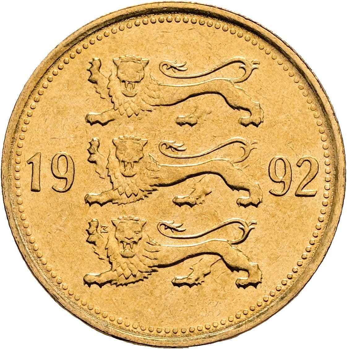 50 Senti 1992 – Rückseite