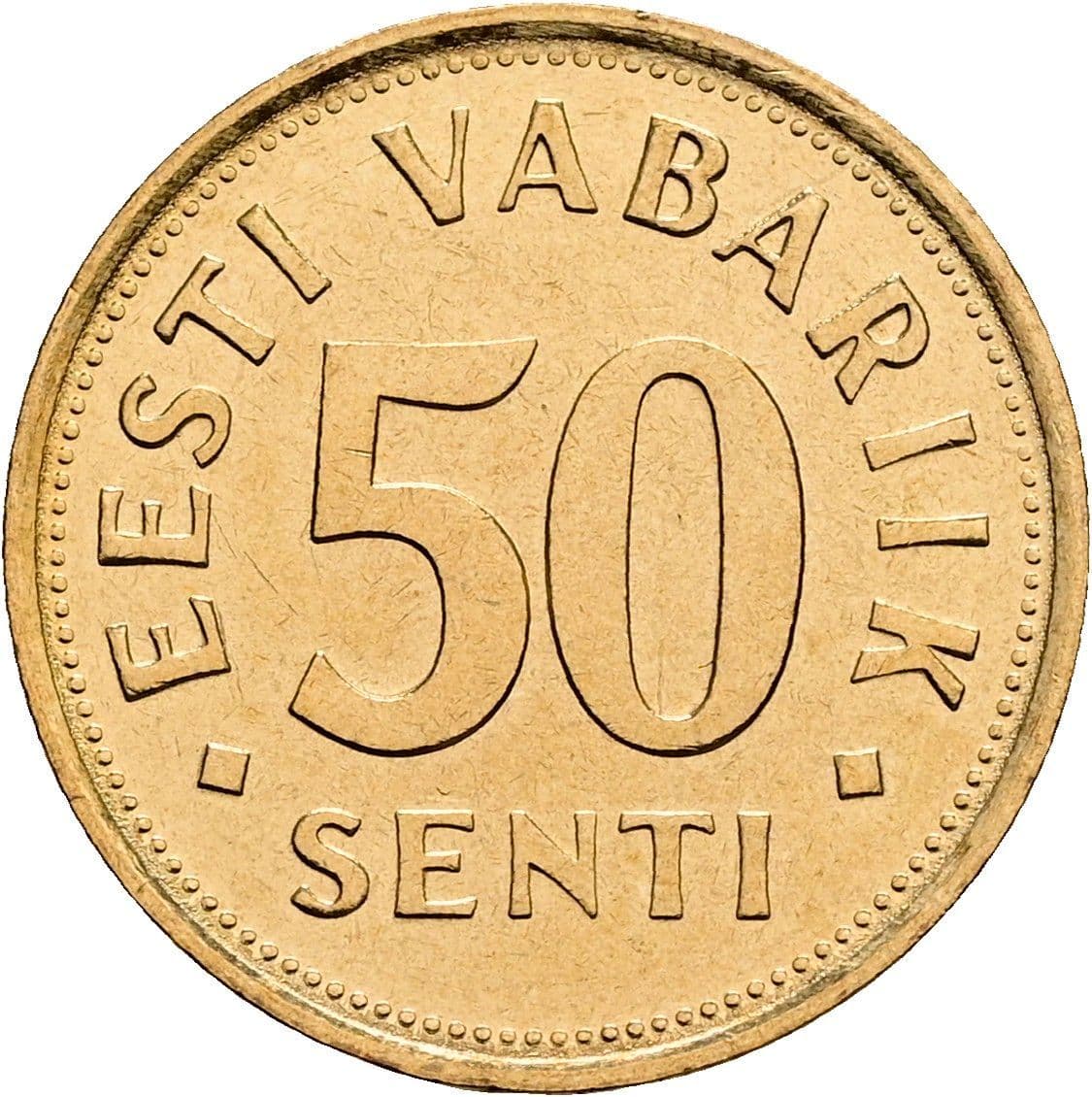 50 Senti 1992 – Vorderseite