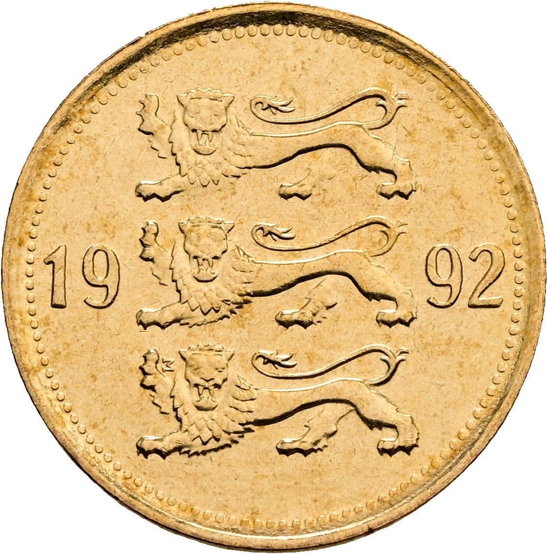 50 Senti 1992 – Rückseite