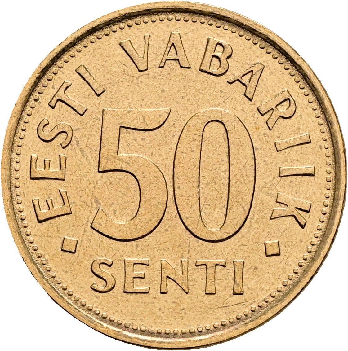 50 Senti 1992 – Vorderseite