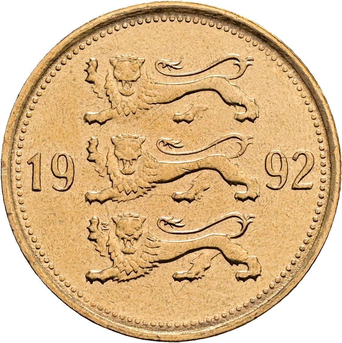 50 Senti 1992 – Rückseite