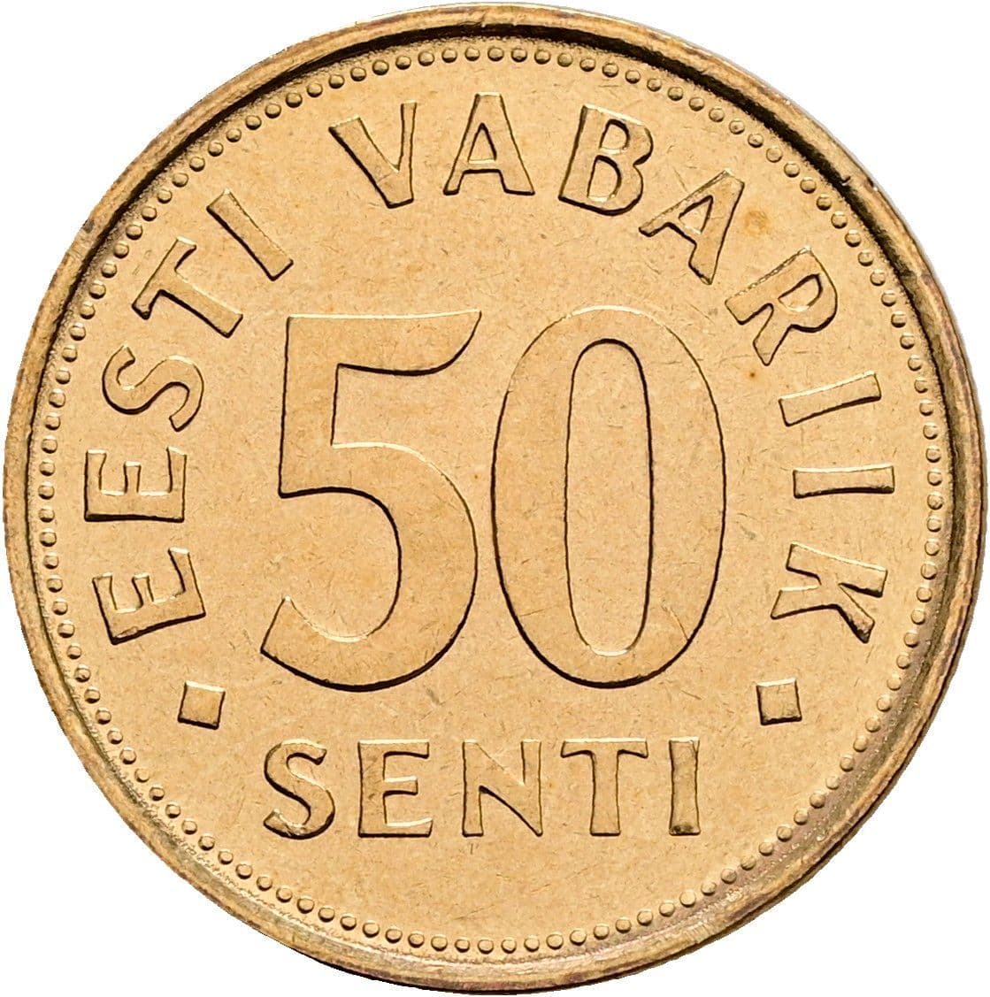 50 Senti 1992 – Vorderseite