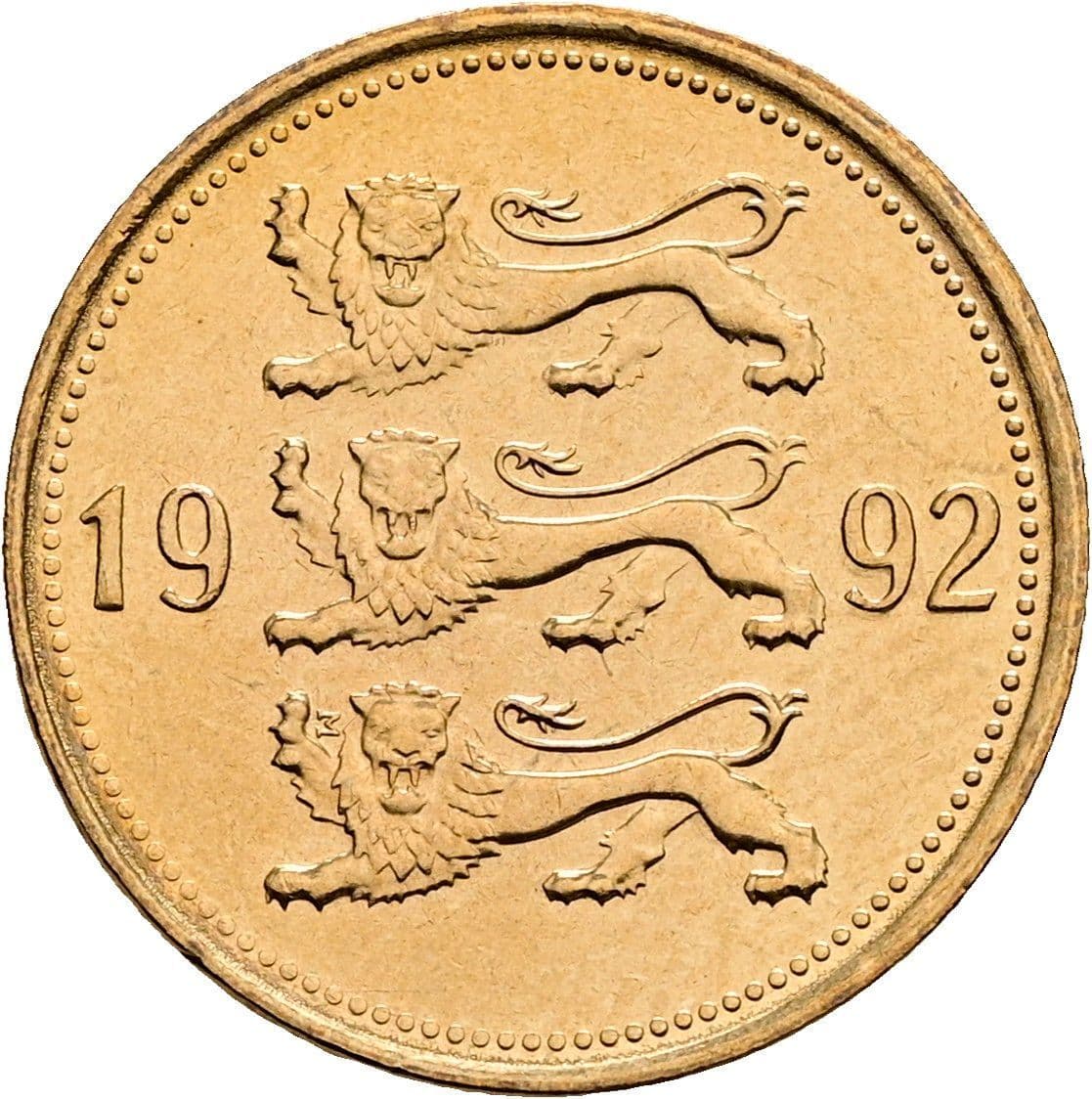 50 Senti 1992 – Rückseite