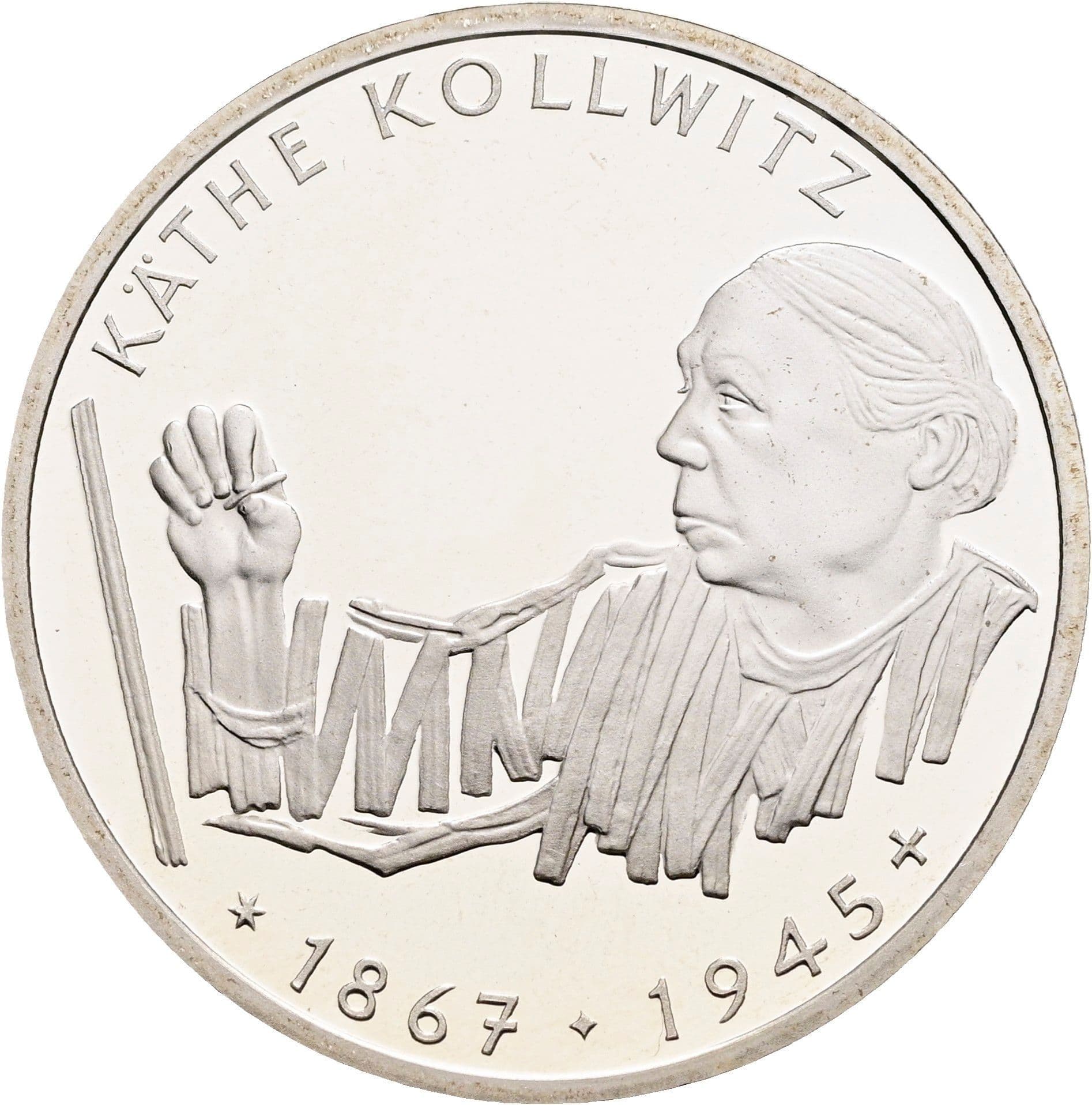 10 Deutsche Mark 1992 G – Vorderseite