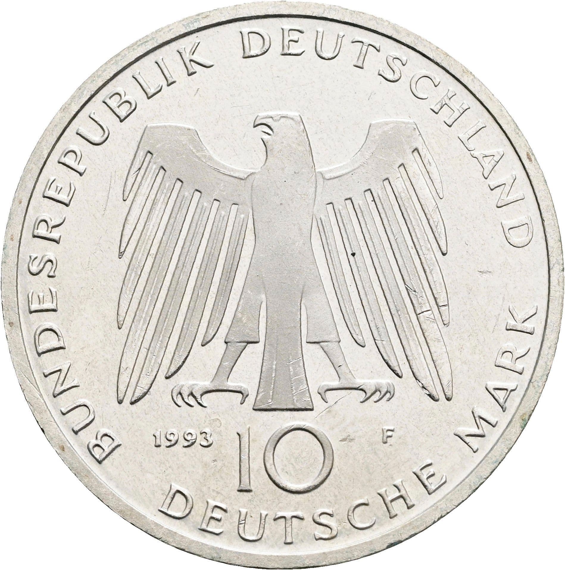 10 Deutsche Mark 1993 F – Rückseite