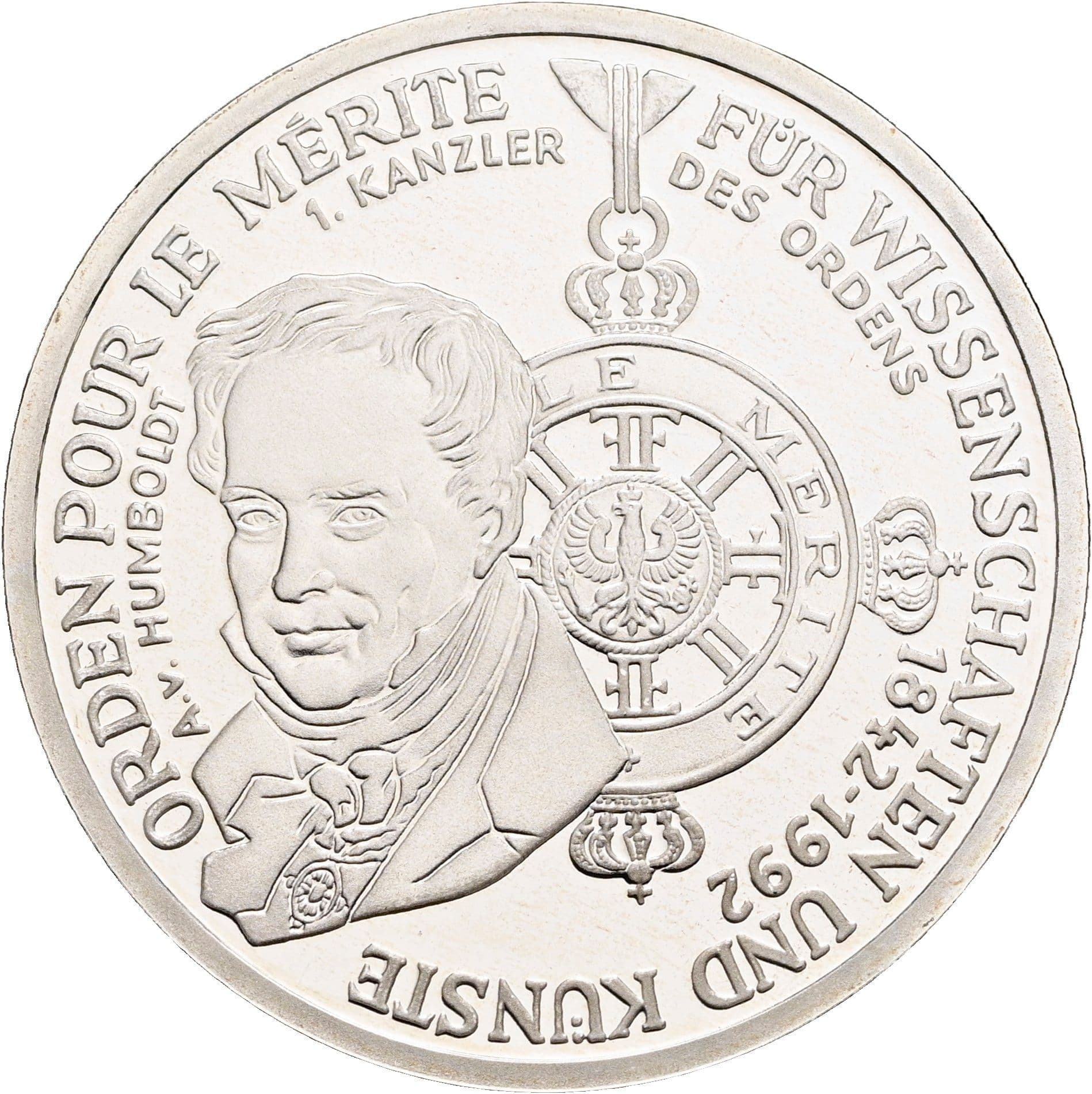 10 Deutsche Mark 1992 D – Vorderseite