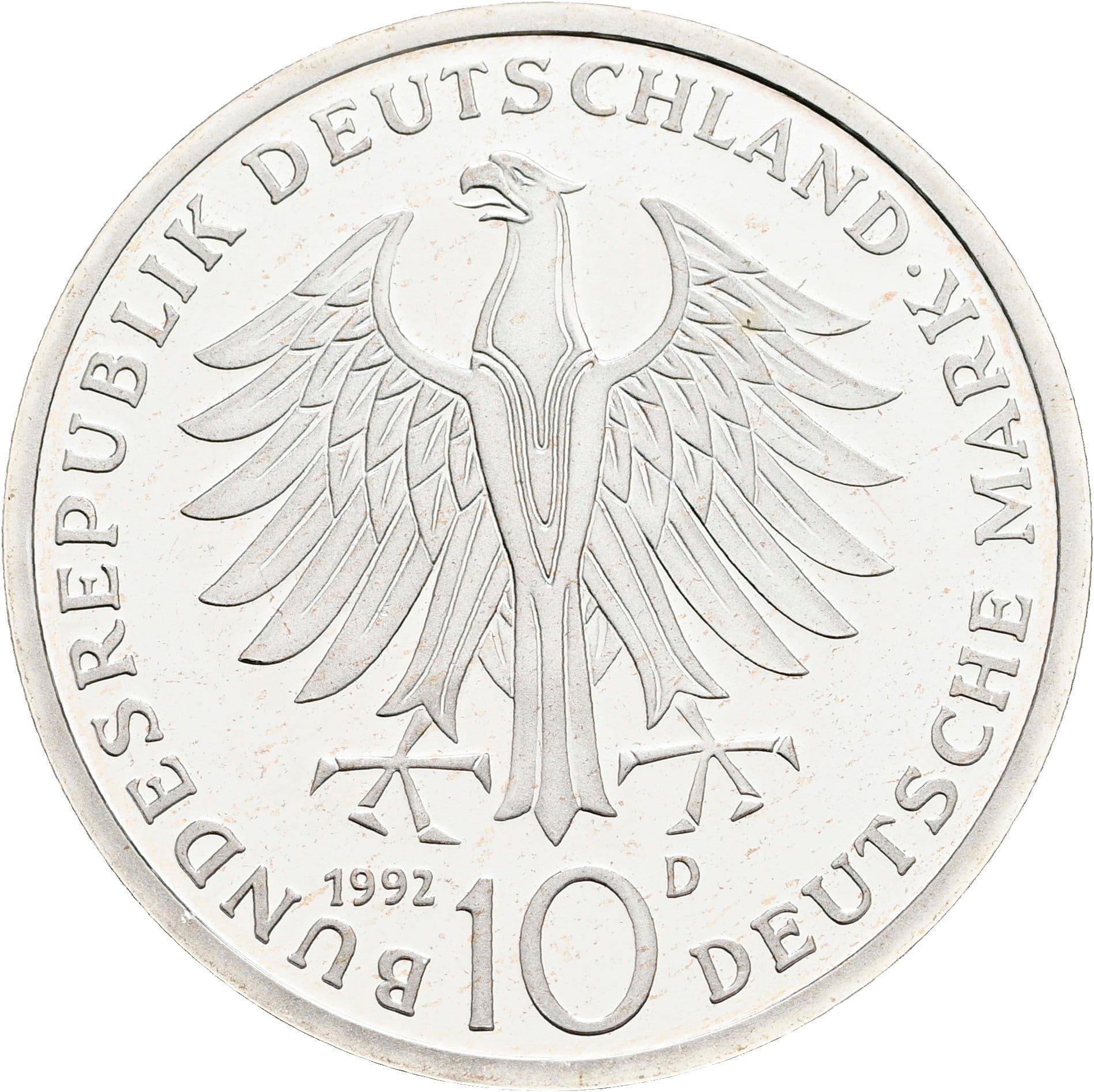 10 Deutsche Mark 1992 D – Rückseite