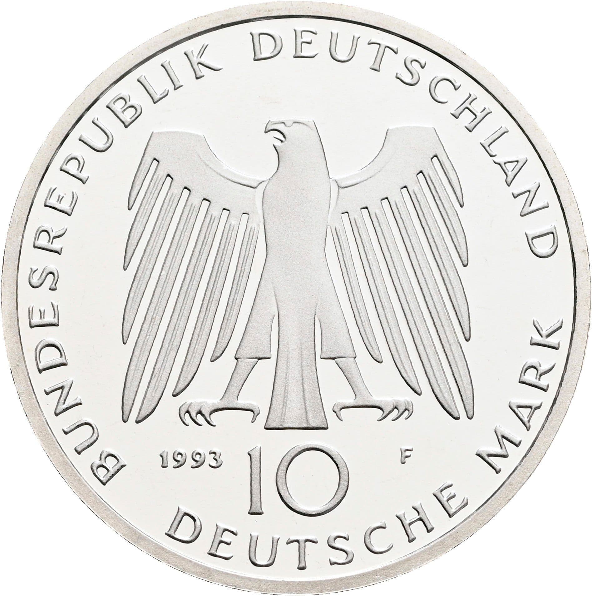 10 Deutsche Mark 1993 F – Rückseite