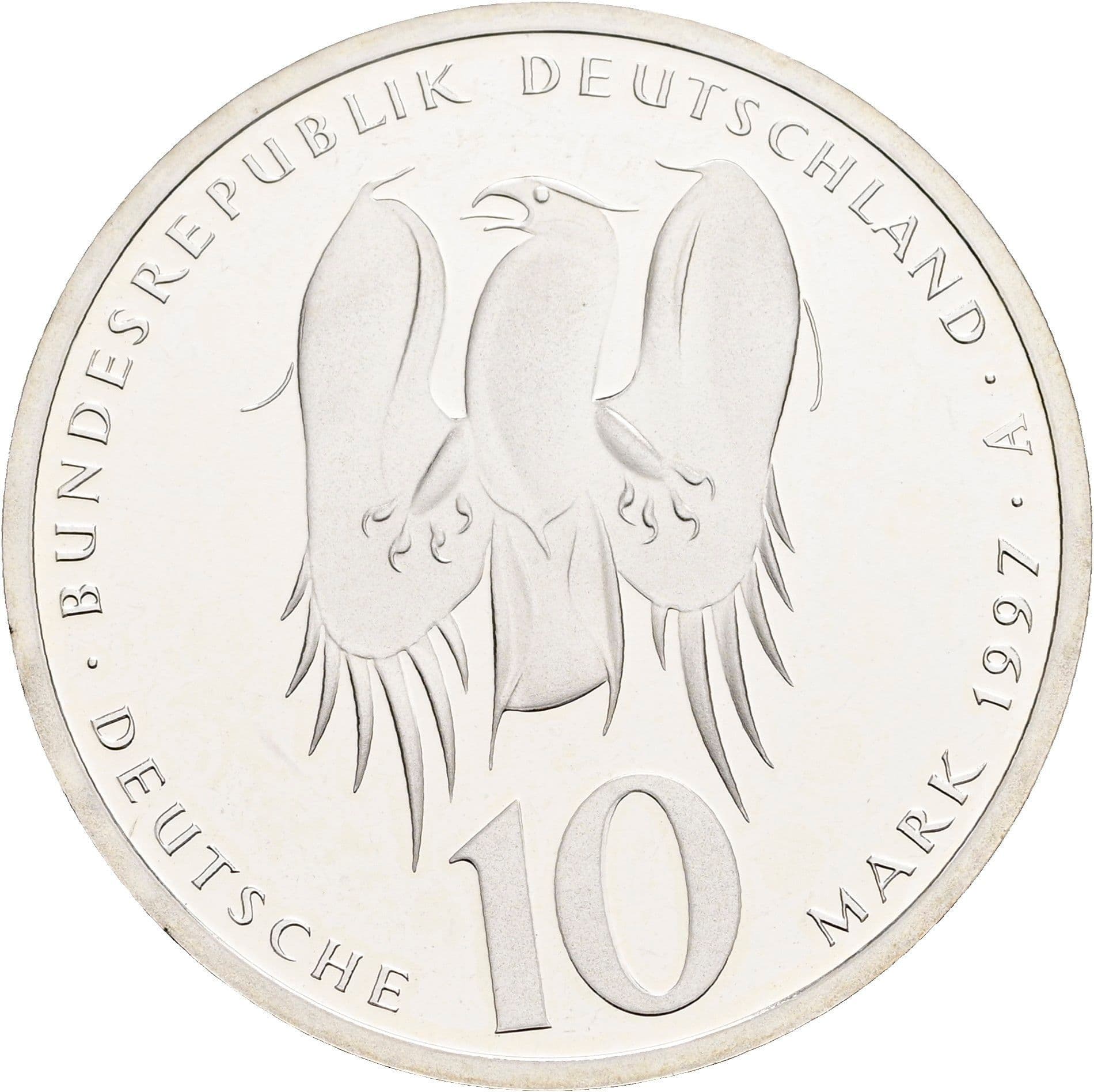 10 Deutsche Mark 1997 A – Rückseite