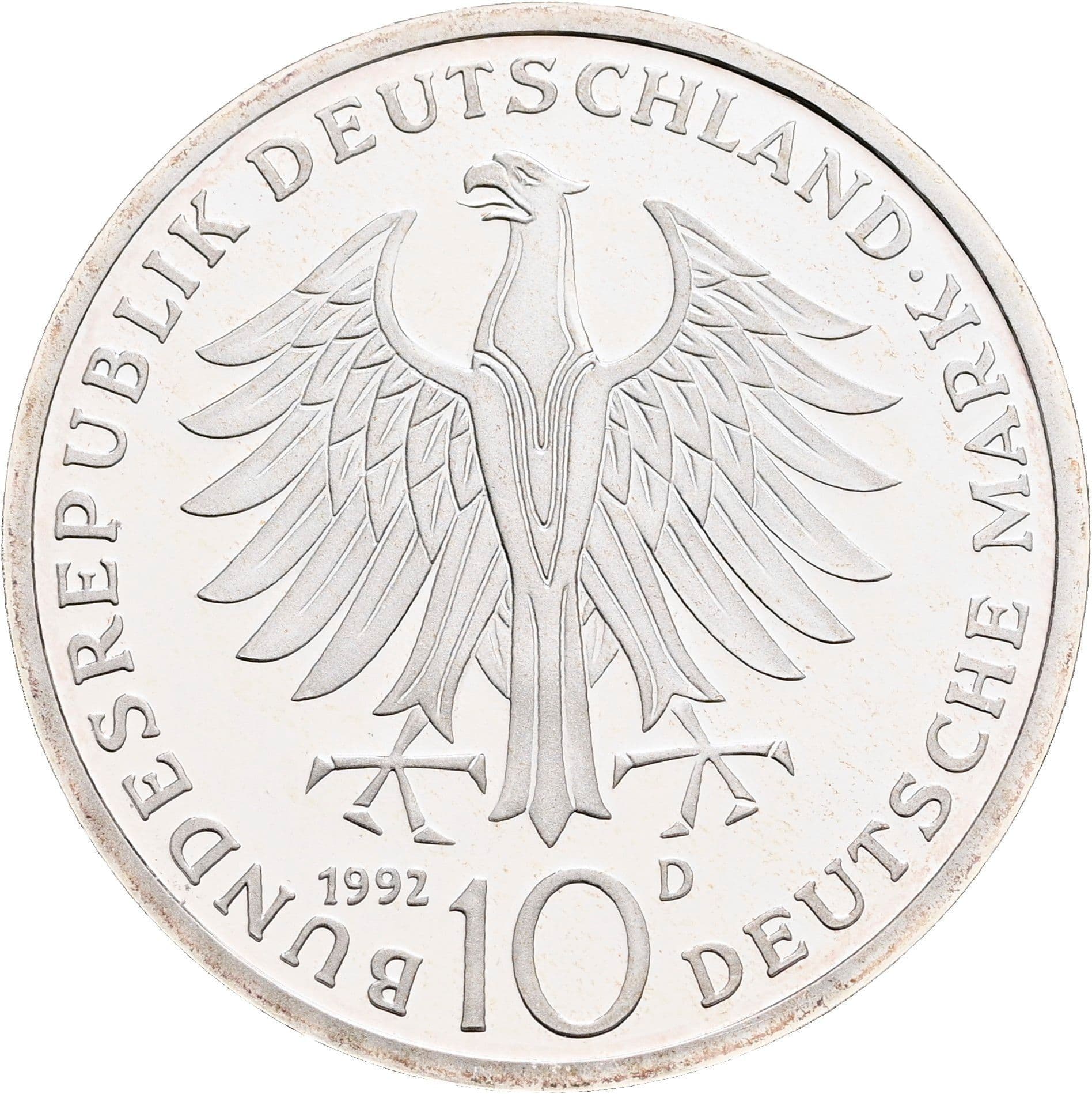 10 Deutsche Mark 1992 D – Rückseite