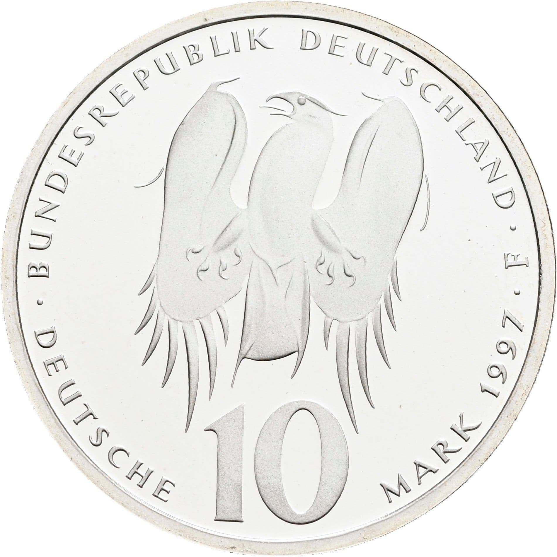 10 Deutsche Mark 1997 F – Rückseite